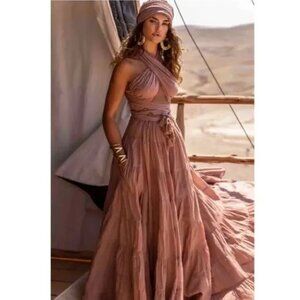 NEW Erika Pena Selma Sleeveless V neck Convertible Maxi Dress Size M/L